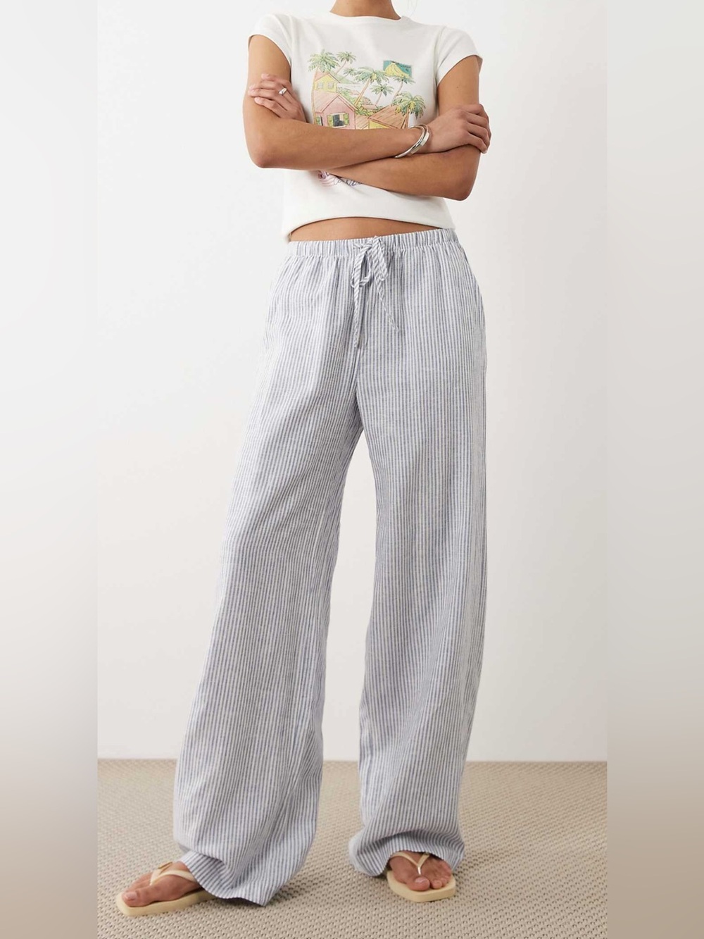 Cotton On stripe linen pants